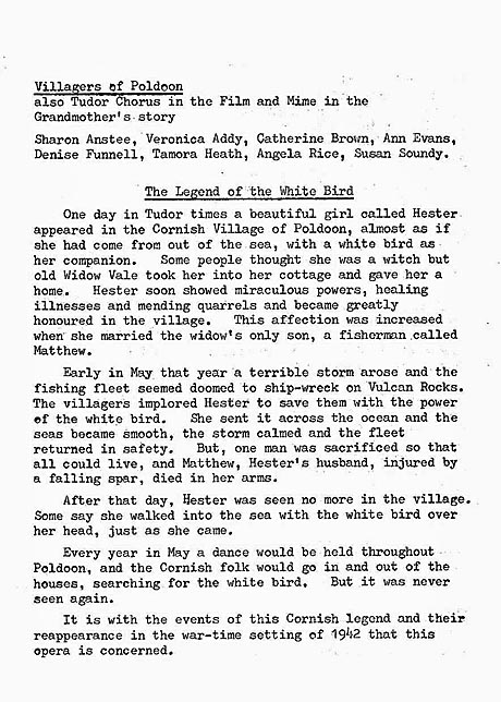 The legend of The White Bird